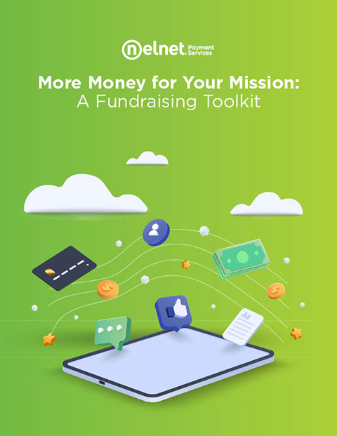 Green ebook cover with a credit card, coins and dollar bills floating above a tablet device