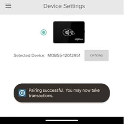 Paired device screen