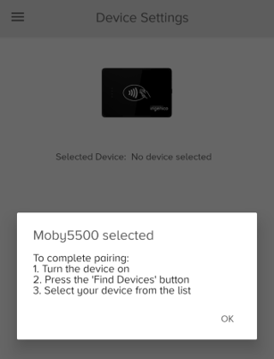 Find devices settings